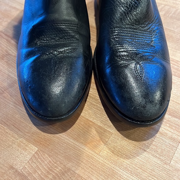 Dan Post Black Leather Cowboy Western Boots DPC 3007 Size 5 - Picture 3 of 5